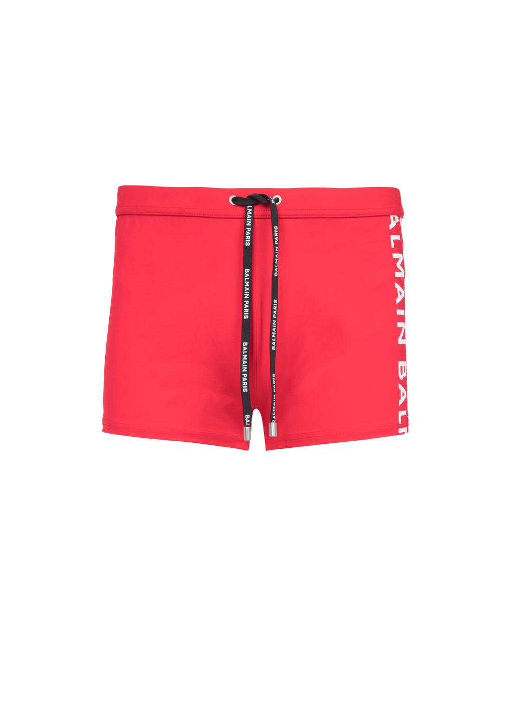 Balmain logo swimming trunks, red, hi-res