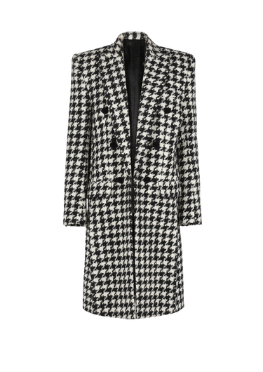 Unisex - Six-button wool coat with detachable inset jacket